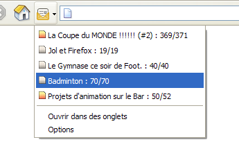 Menu de popup